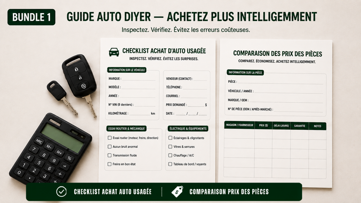 Kit Achat Auto DIY - Achetez une voiture usagée avec confiance
