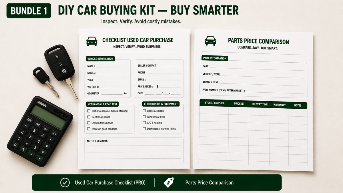 DIY Car Buying Kit - Buy a Used Car with Confidence