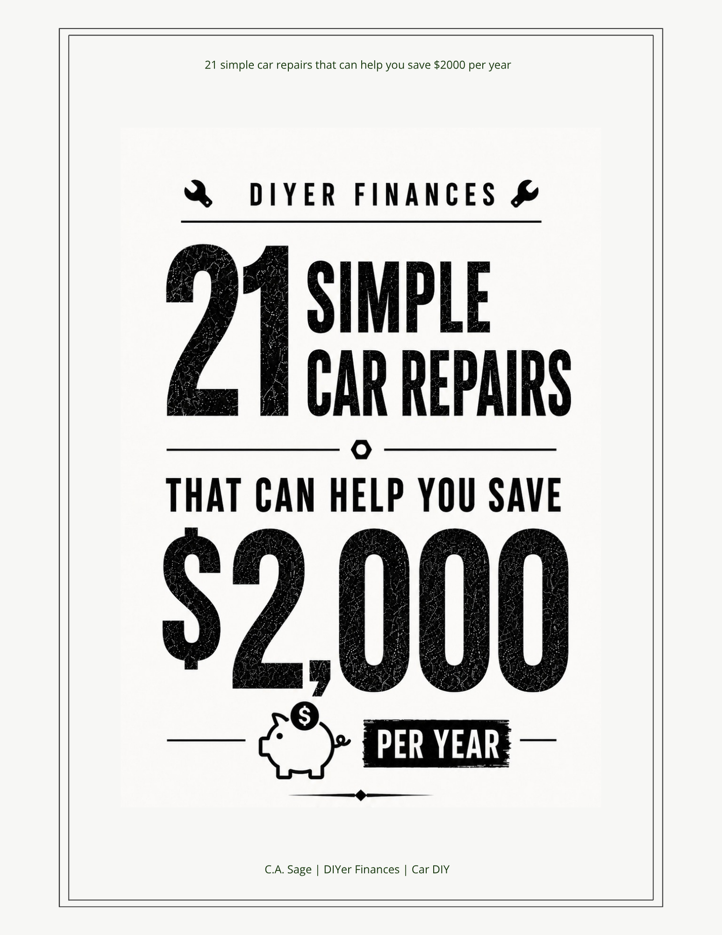DIYER Car Guide print-ready cover