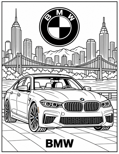 DIYER Car Coloring Book — 30 Coloring Pages