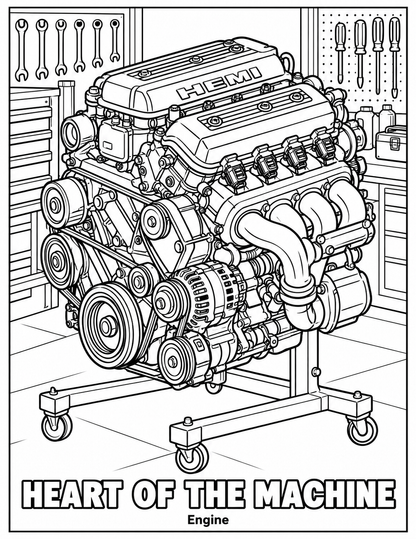 DIYER Car Coloring Book — 30 Coloring Pages