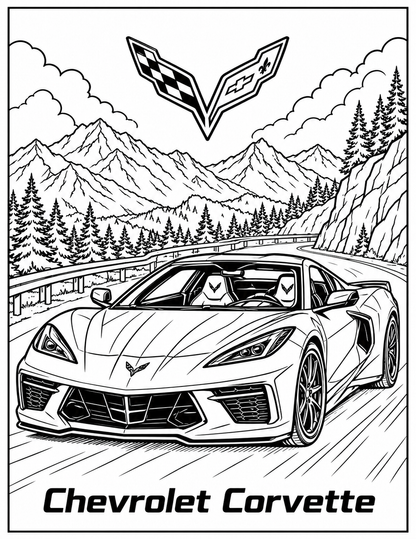 DIYER Car Coloring Book — 30 Coloring Pages