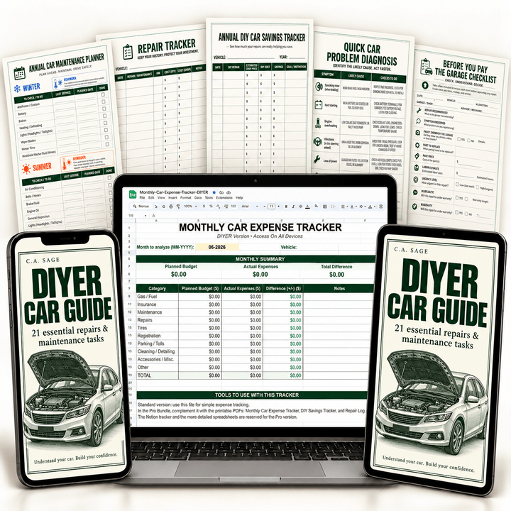 DIYER Car Guide with 21 practical repairs and maintenance guides