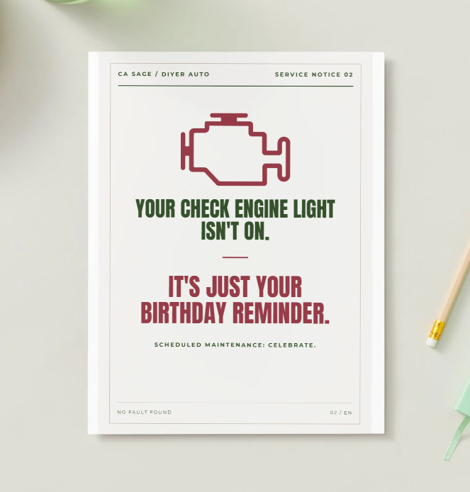 DIY Car Birthday Card Bundle – Digital Download - English