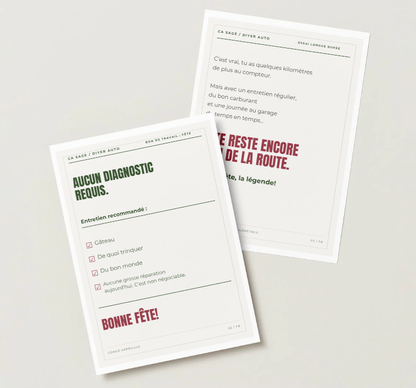 Ensemble de Cartes d’anniversaires DIY Auto - Téléchargement numérique - Français