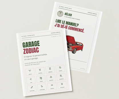 Ensemble de cartes d’anniversaire Zodiaque Astrologie DIY Auto - Numérique - Français