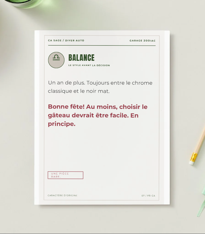Ensemble de cartes d’anniversaire Zodiaque Astrologie DIY Auto - Numérique - Français
